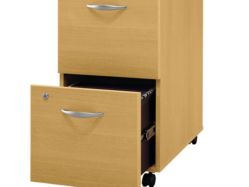 2 Drawer Oak File Cabinet