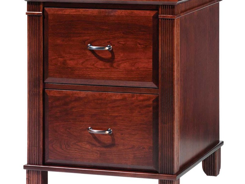 2 Drawer Wooden File Cabinet