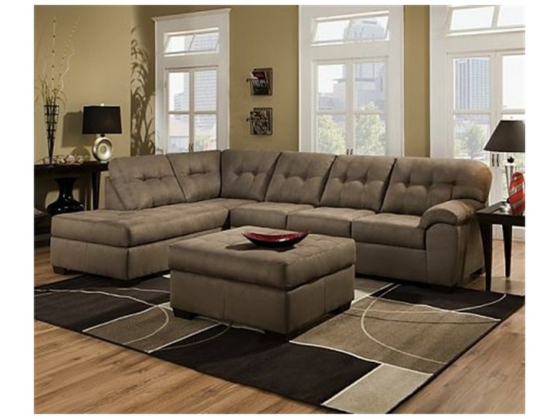 2 Piece Sectional With Ottoman