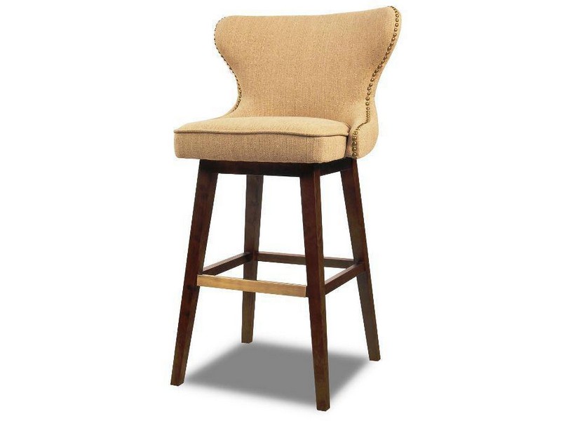 24 Inch Wooden Swivel Bar Stools With Back