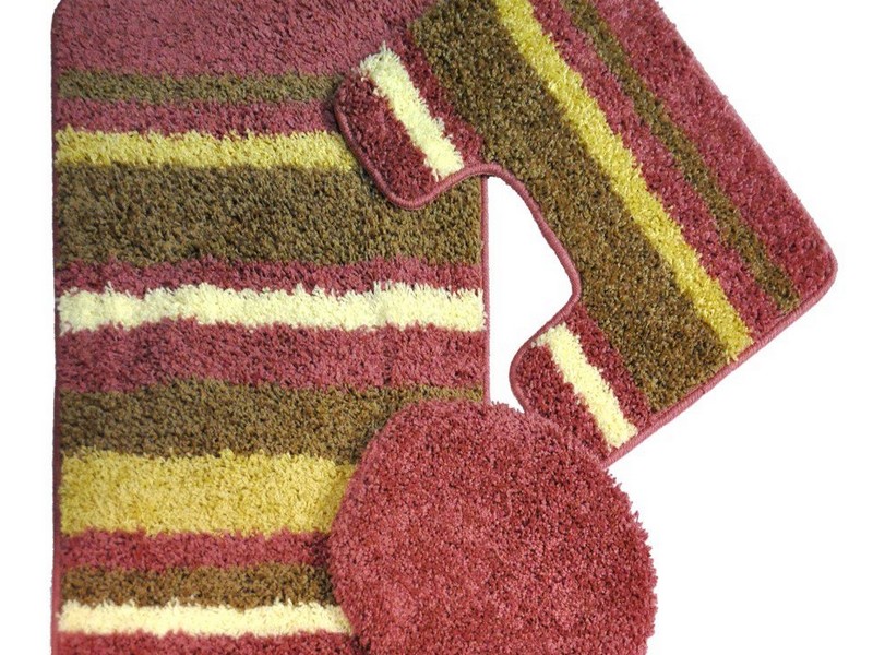 3 Piece Bathroom Rug Sets