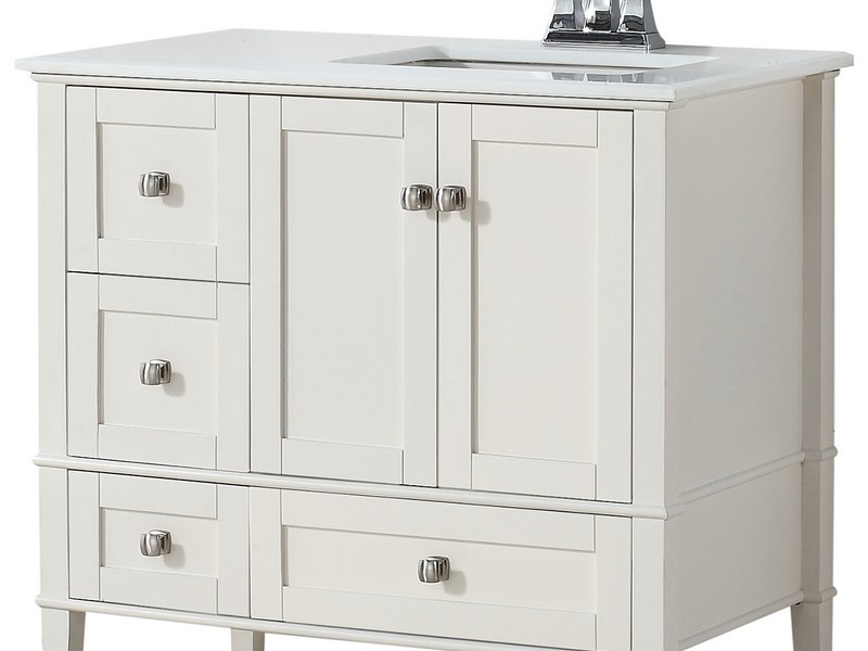 Bathroom Vanity 36 With Top Offset Right