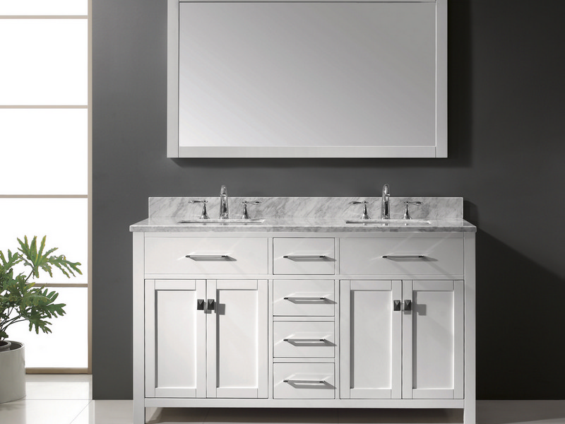 55 Inch Bathroom Vanity Double Sink