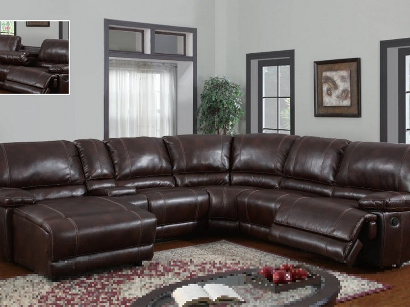 6 Piece Leather Sectional Sofa