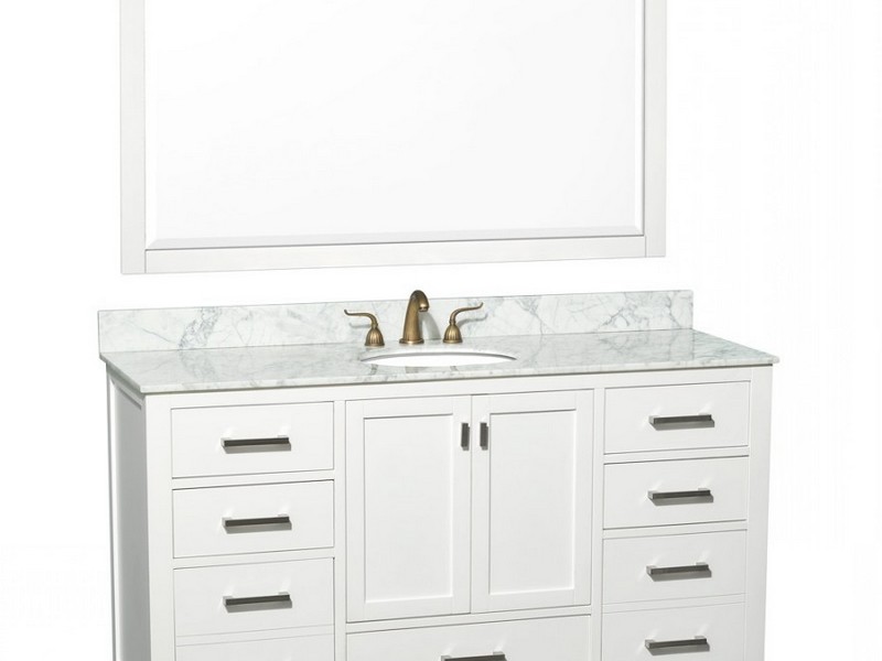 60 Bathroom Vanity Single Sink White