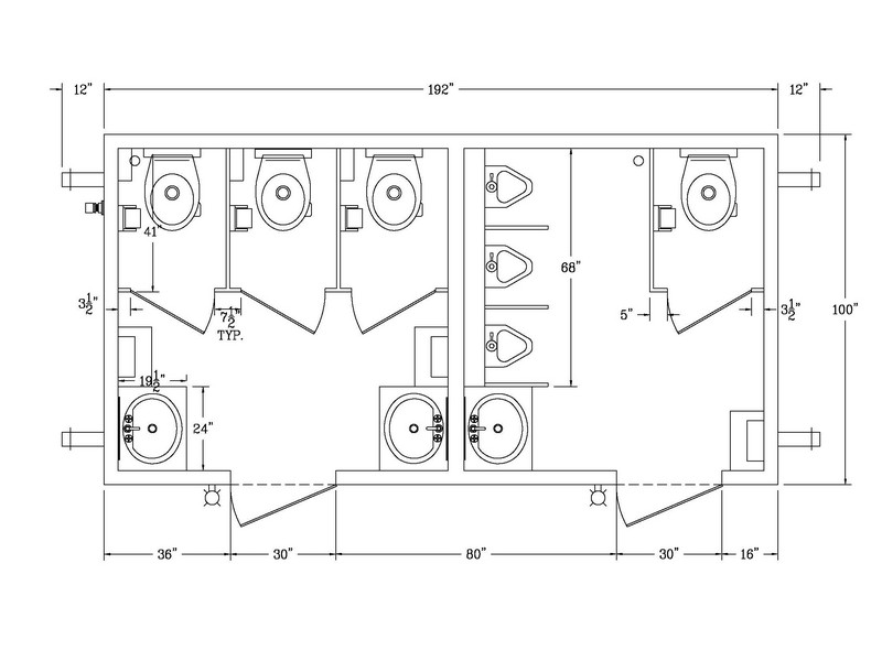 Ada Bathroom Layouts Commercial