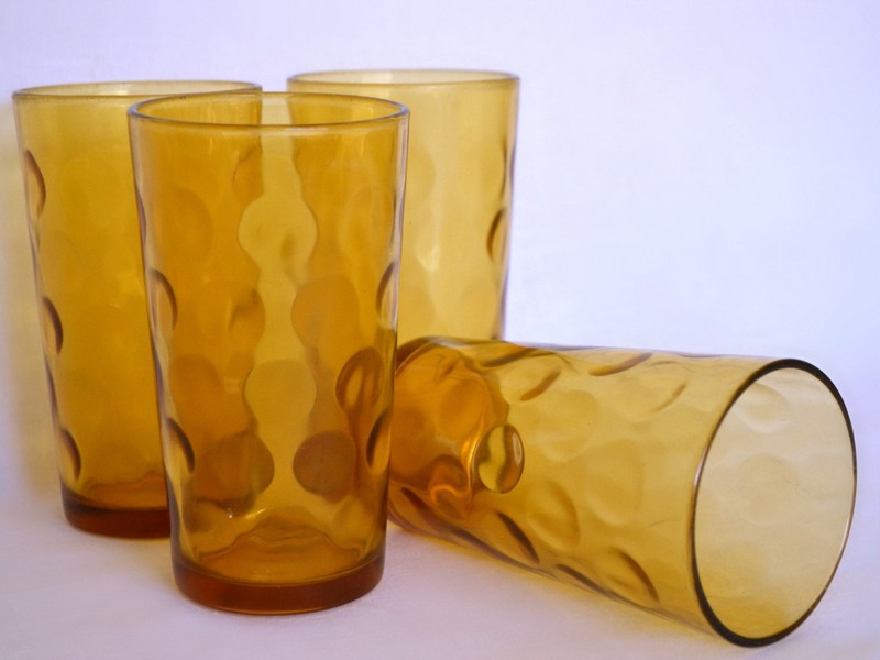 Amber Colored Drinking Glasses