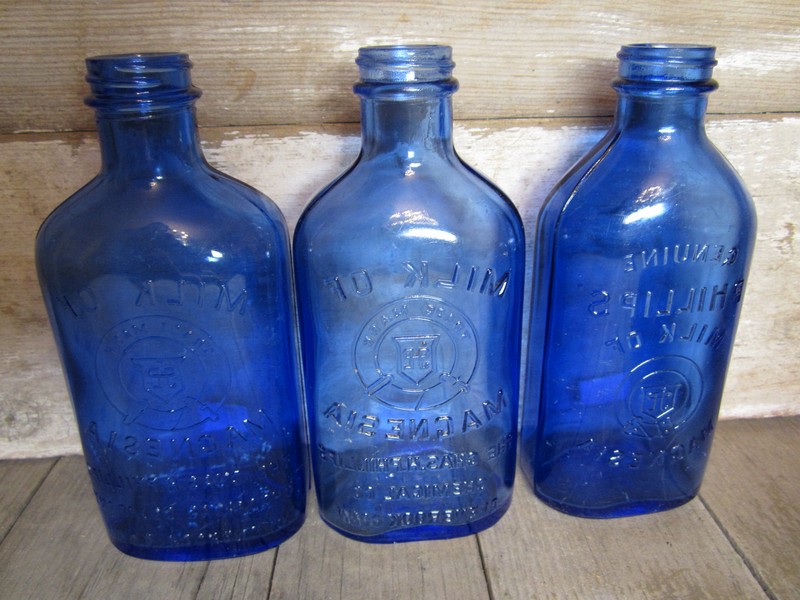 Antique Blue Glass Bottles Value