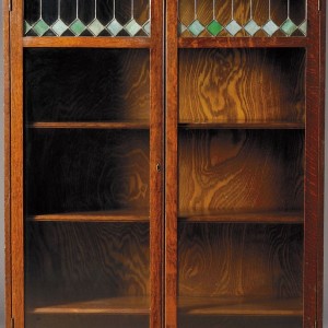 Antique Bookcase With Glass Doors