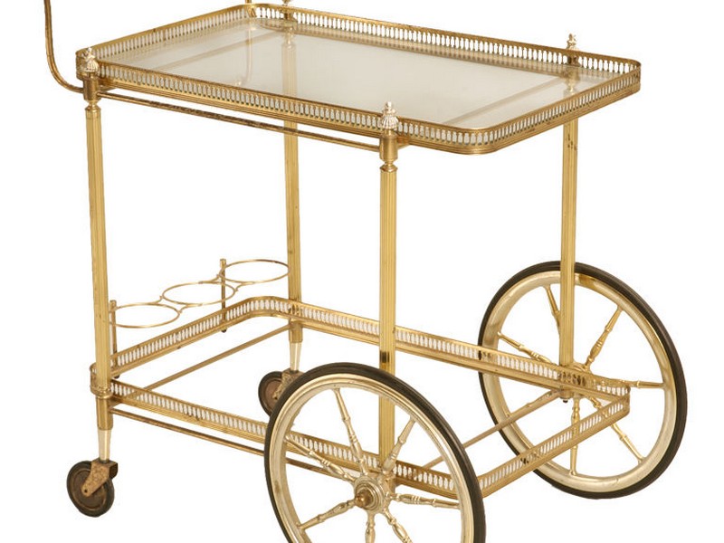 Antique Brass Bar Cart