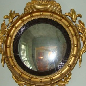 Antique Convex Mirror Eagle