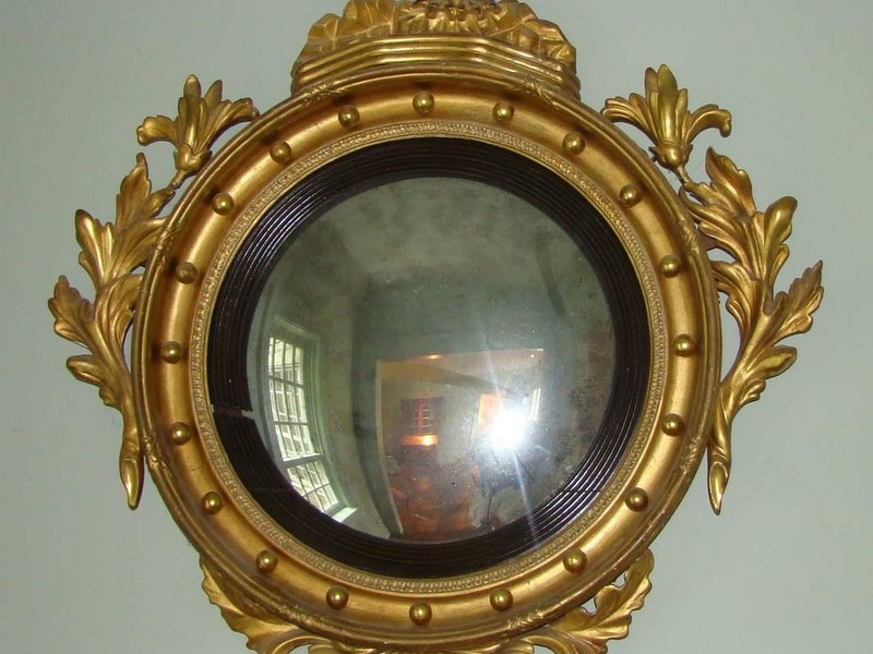 Antique Convex Mirror Eagle