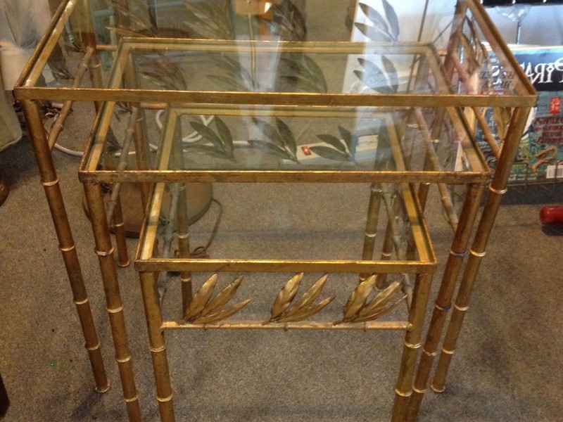 Antique Gold Nesting Tables