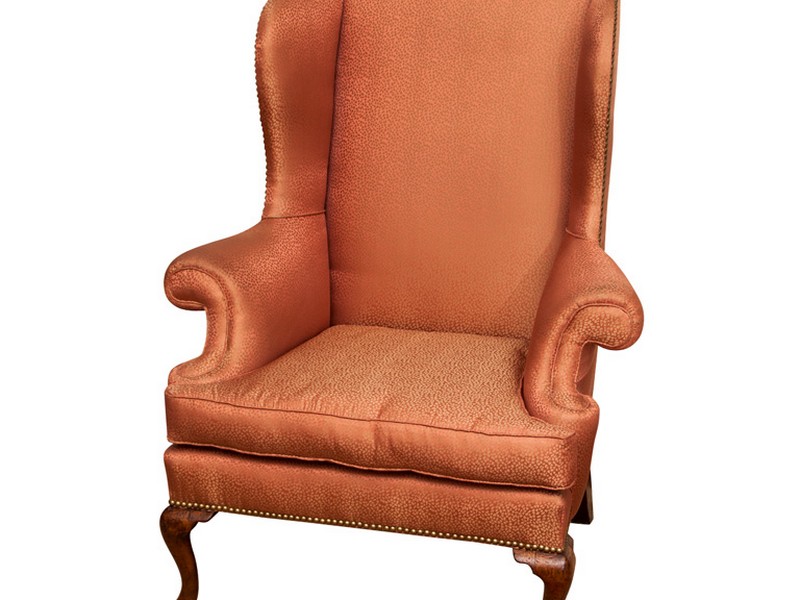 Antique Queen Anne Wingback Chair