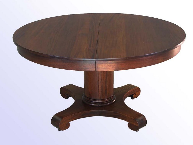 Antique Round Dining Table With Leaves