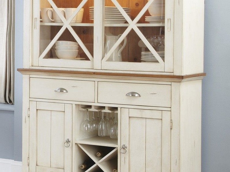 Antique White Buffet And Hutch