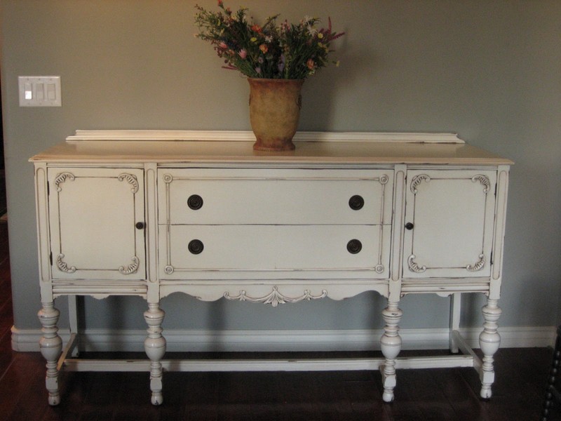 Antique White Sideboard Buffet