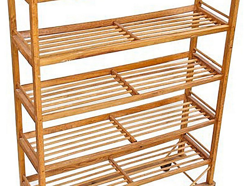 Antique Wood Bakers Rack