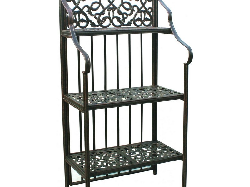 Antique Wrought Iron Bakers Rack