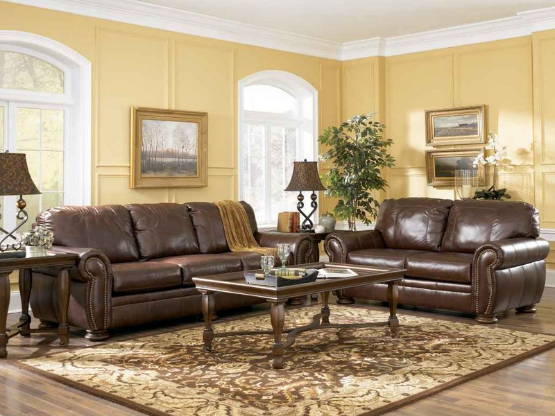 Ashley Furniture Leather Living Room Sets