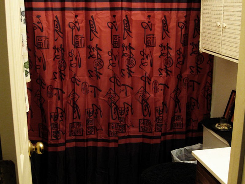 Asian Inspired Shower Curtain