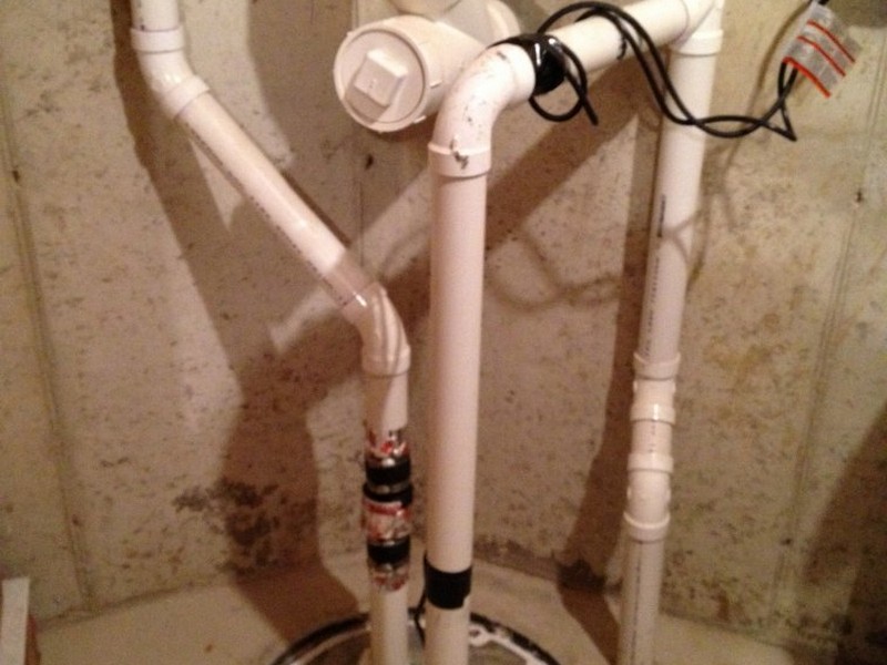 Basement Bathroom Ejector Pump System