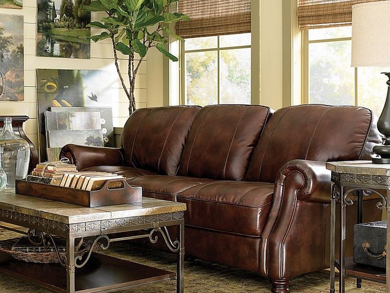 Bassett Furniture Leather Sofa