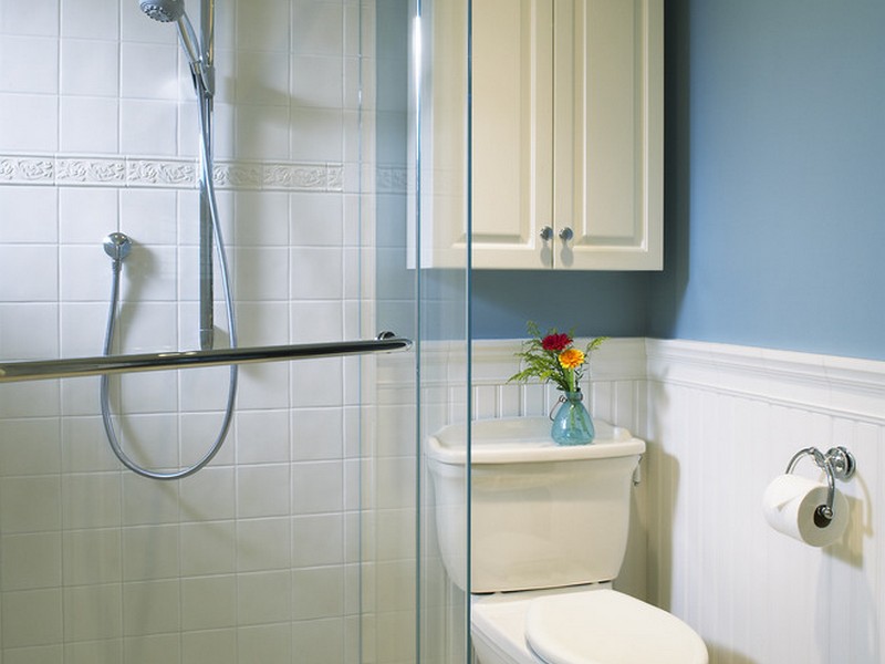 Bathroom Crown Molding Over Tile