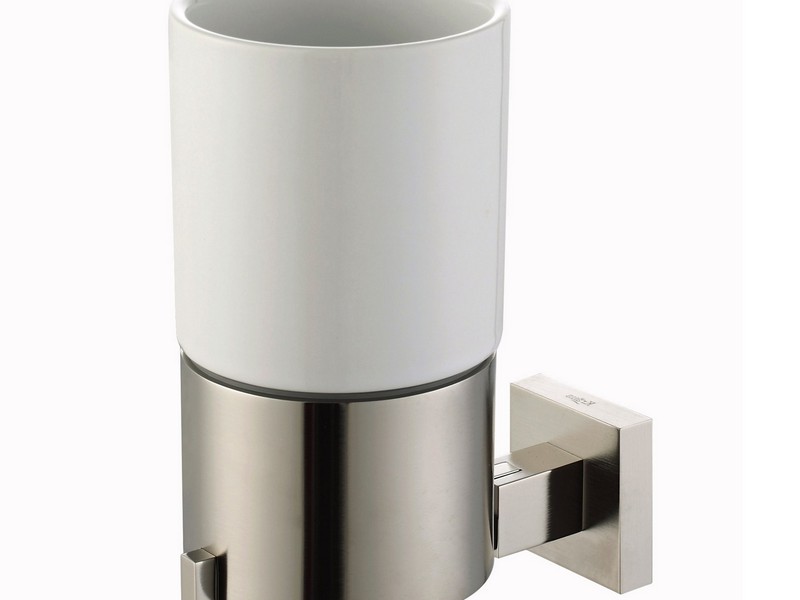 Bathroom Cup Holder Brushed Nickel