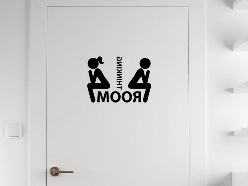 Bathroom Door Decals