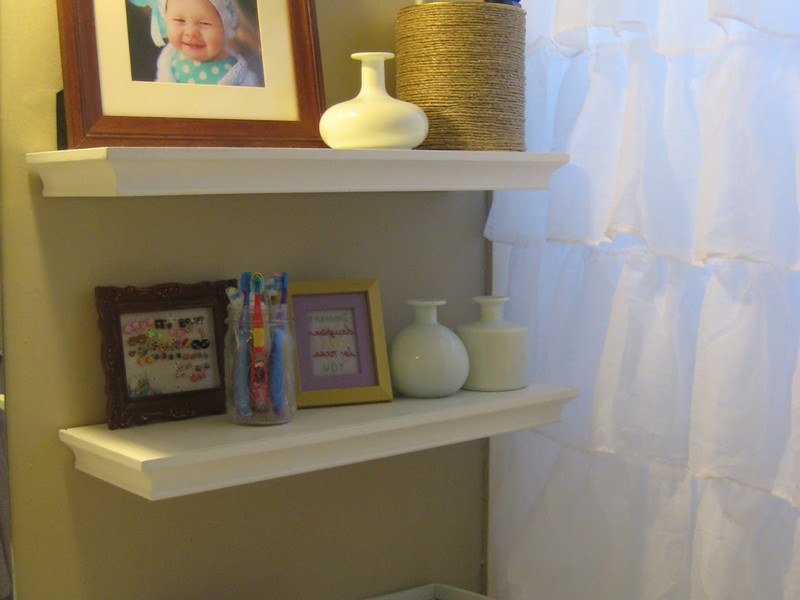 Bathroom Floating Shelves Above Toilet