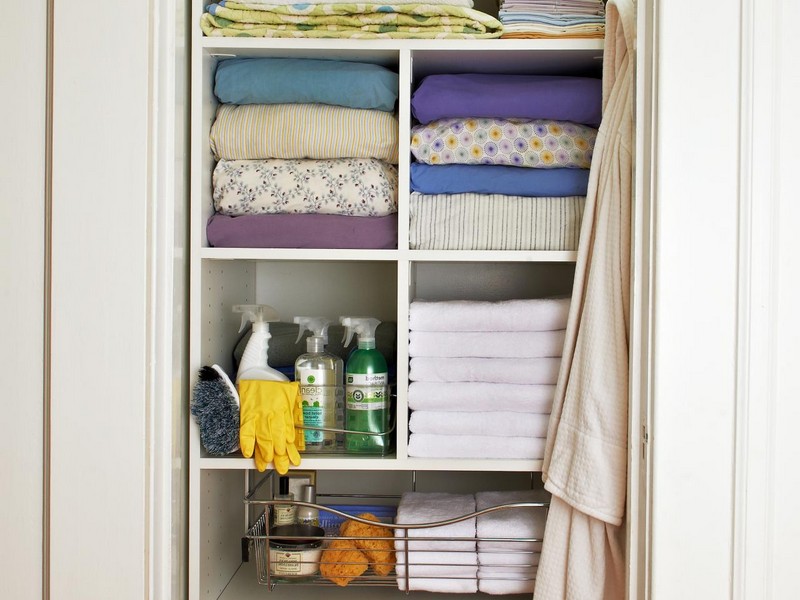 Bathroom Linen Closet Organization