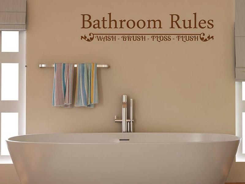 Bathroom Rules Wall Decal