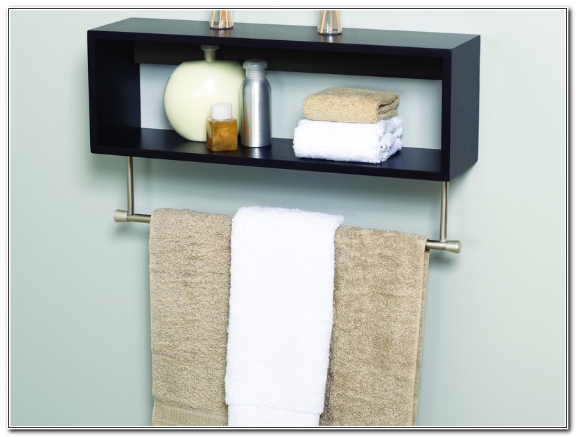 Bathroom Towel Rack With Shelf