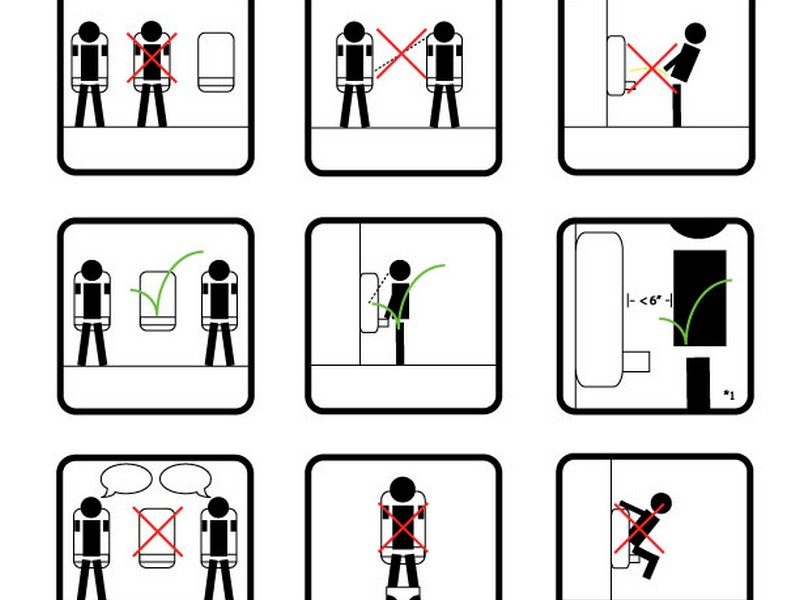 Bathroom Urinal Signs
