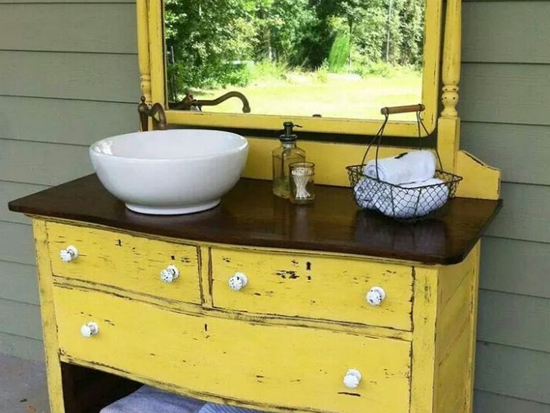 Bathroom Vanities Made From Old Dressers