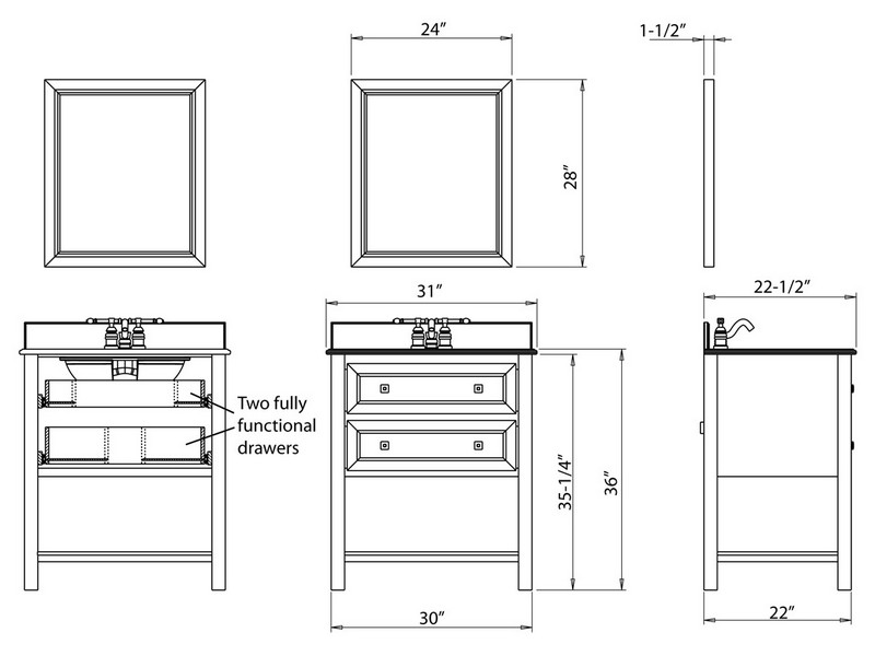 Bathroom Vanity Depth Sizes  Home Design Ideas
