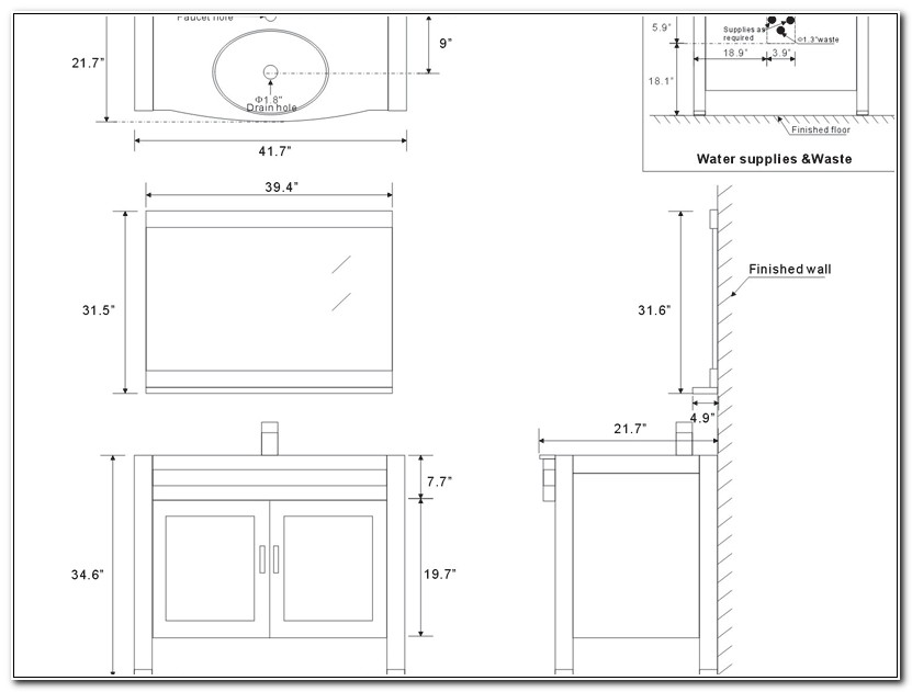 Bathroom Vanity Height 36