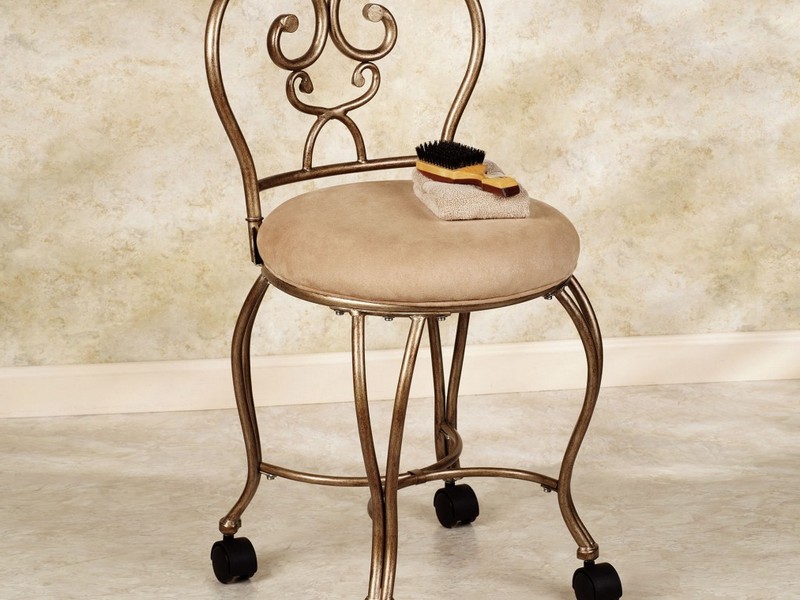 Bathroom Vanity Stool With Casters