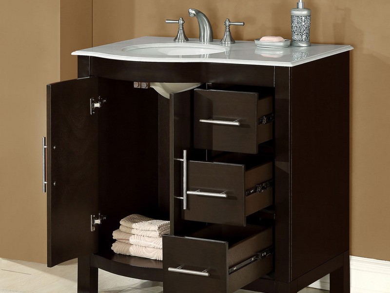 Bathroom Vanity With Drawers On Right Side