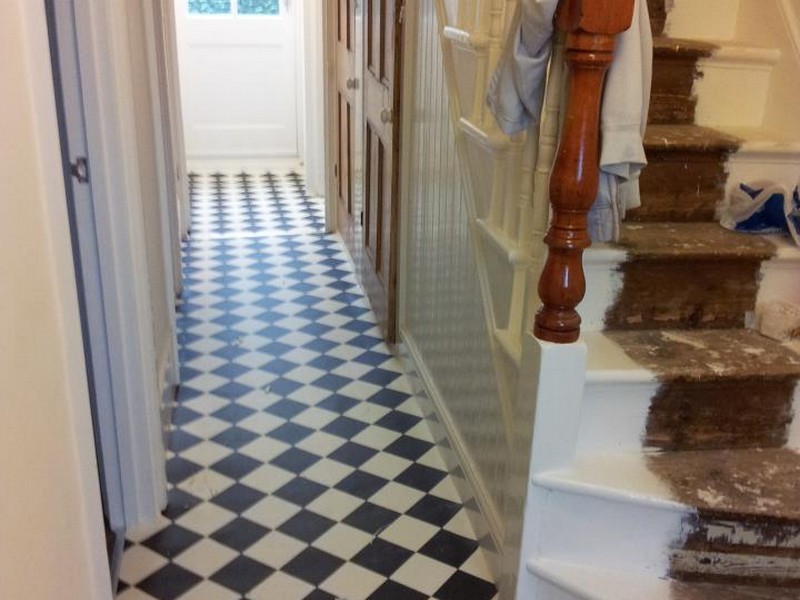 Bathroom Vinyl Flooring Black And White