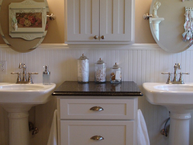 Bathrooms With Pedestal Sinks Storage