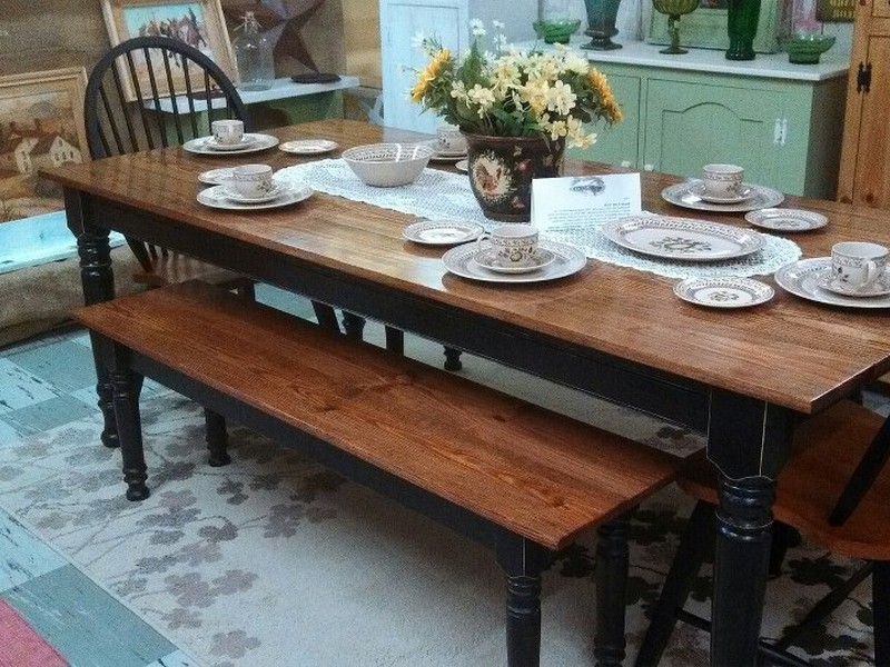 Bench Style Dining Table