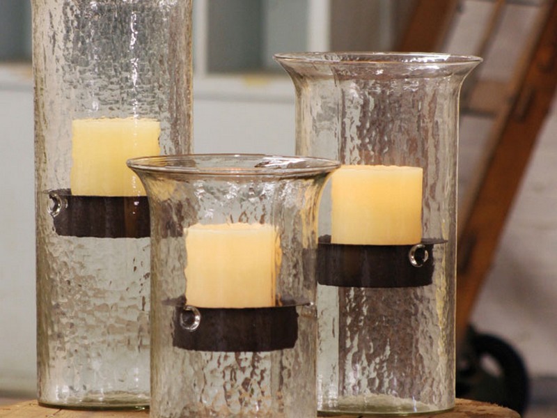 Big Candle Holders Glass