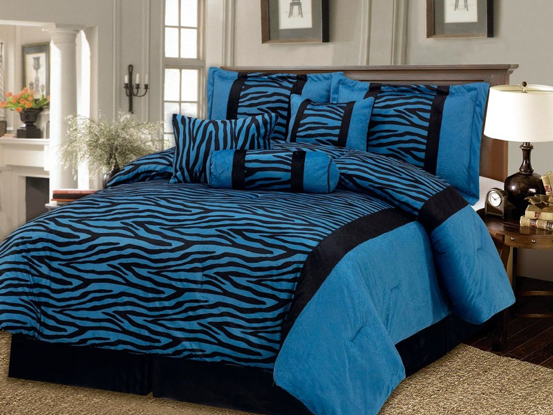 Black And Blue Bed Comforters