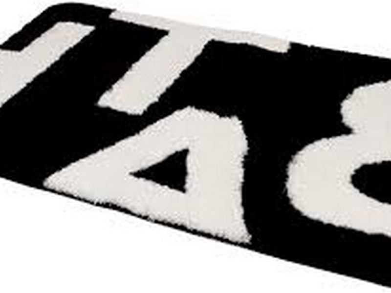 Black And White Bathroom Rug