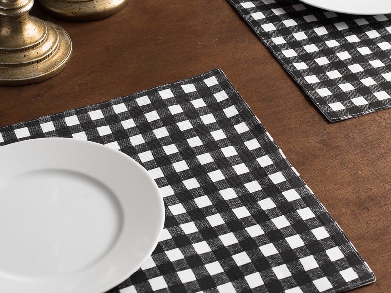 Black And White Checkered Placemats