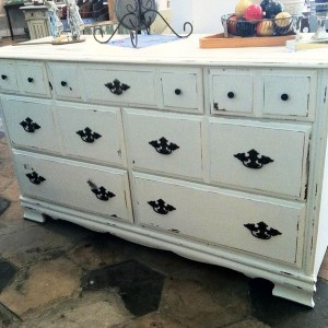 Black And White Distressed Dresser