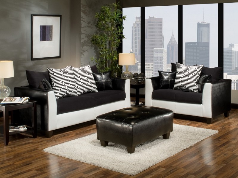 Black And White Sofa And Loveseat