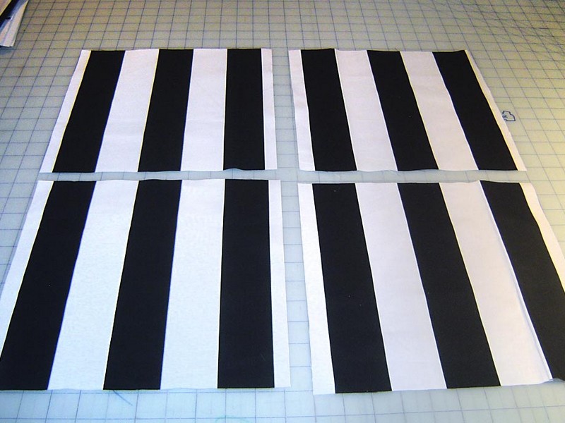 Black And White Striped Bathroom Rug